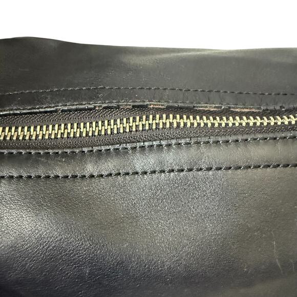 COACH F13108 SoHo Black Leather Whipstitch Wide Buckle Strap Shoulder Bag Large - Picture 15 of 16